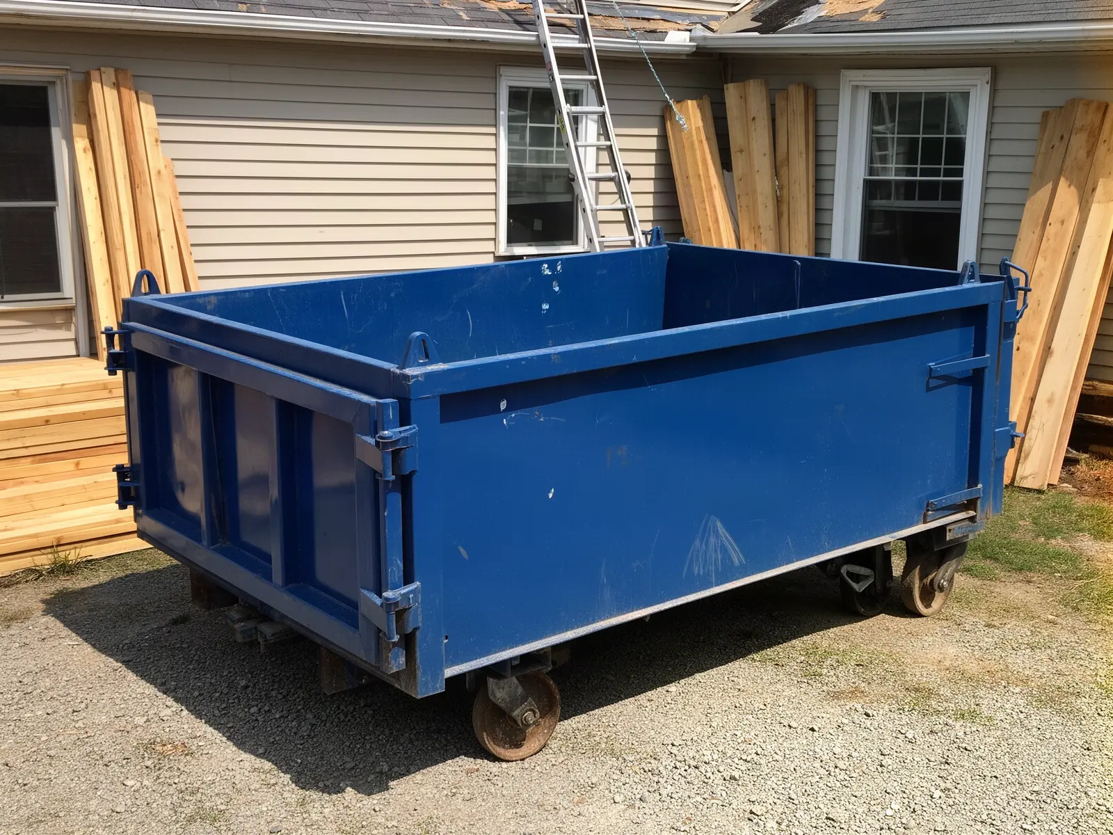 Roll-off dumpster from Campbell & Dalton Dumpster Rental Co. in Sioux Falls, SD